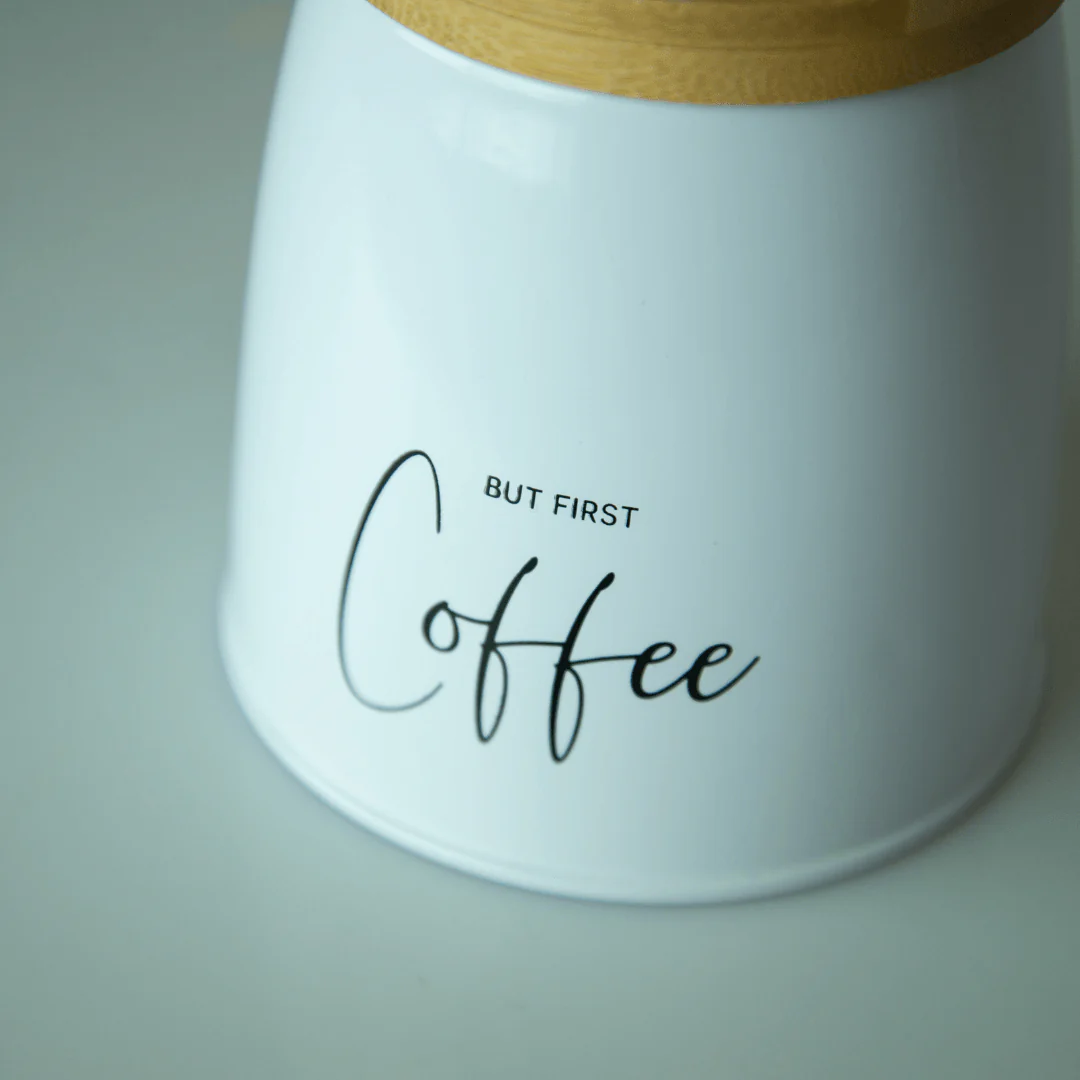 Lata Porta Condimentos Sunshine Coffee Branco 800ml - Image 2