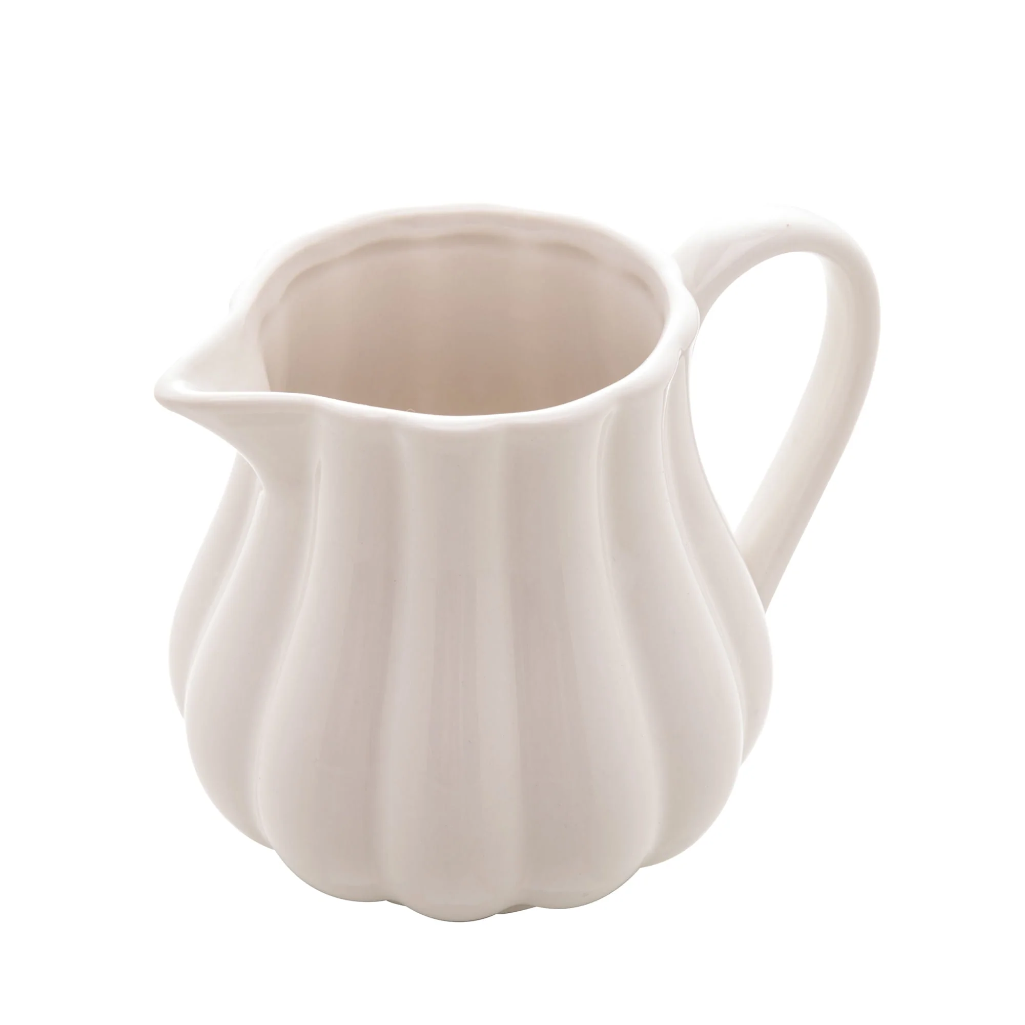 Leiteira de Porcelana Petala Branca 220ml