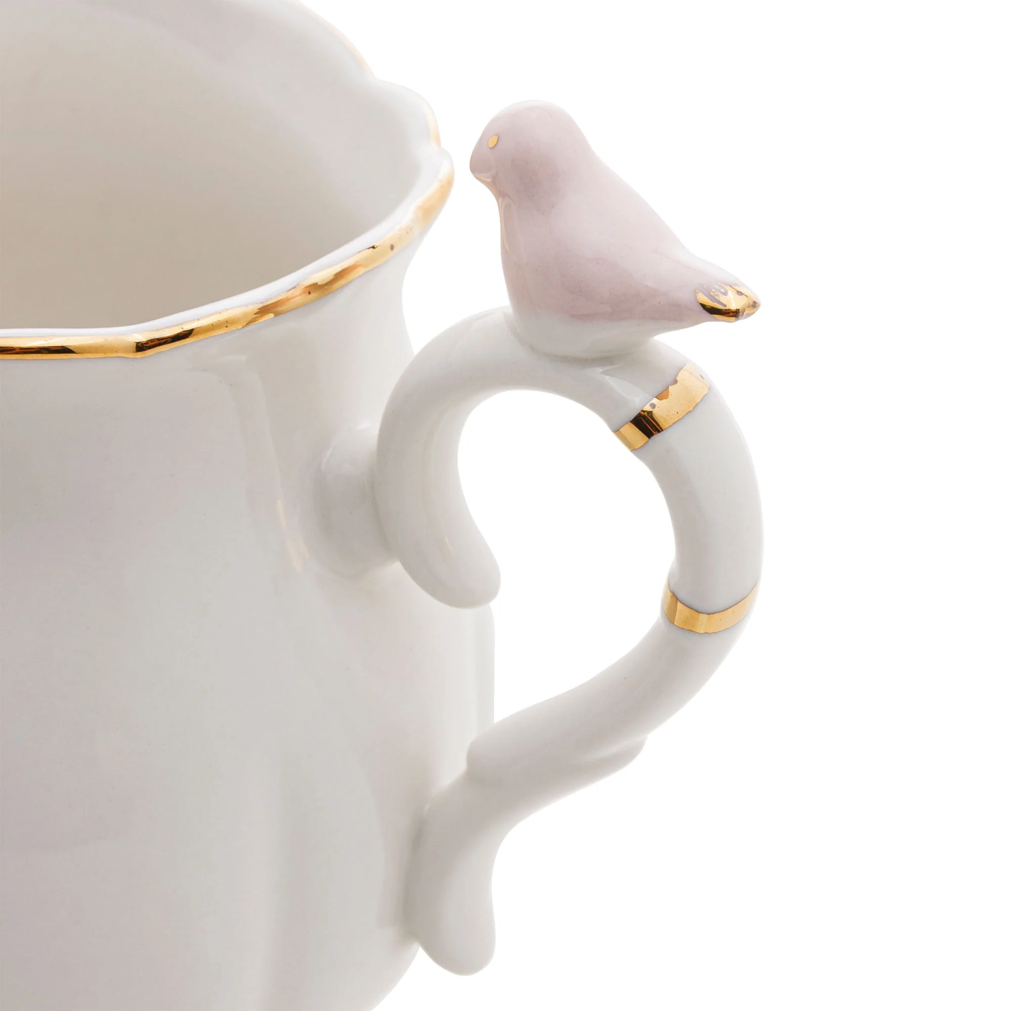 Leiteira em Porcelana Birds Branca 230ml - Image 17