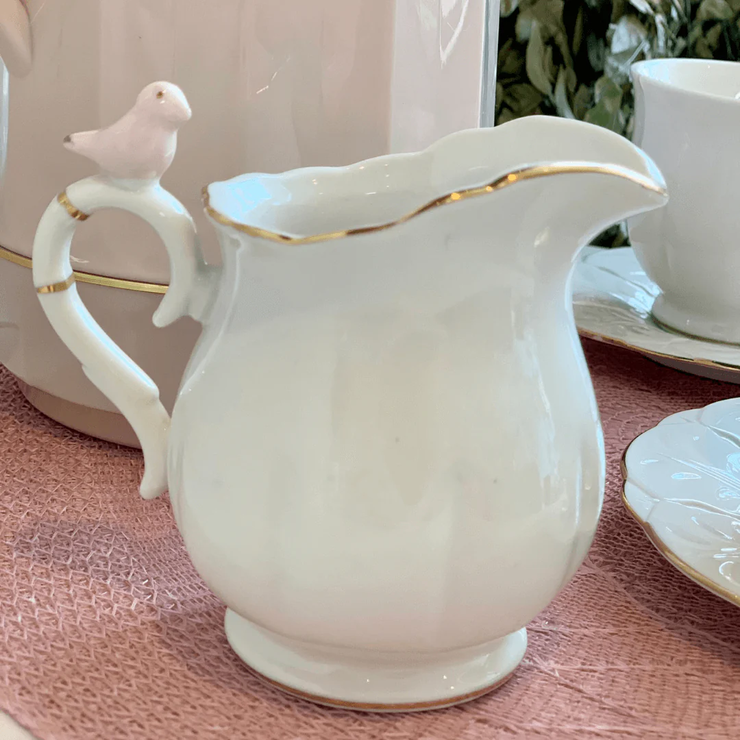 Leiteira em Porcelana Birds Branca 230ml - Image 6