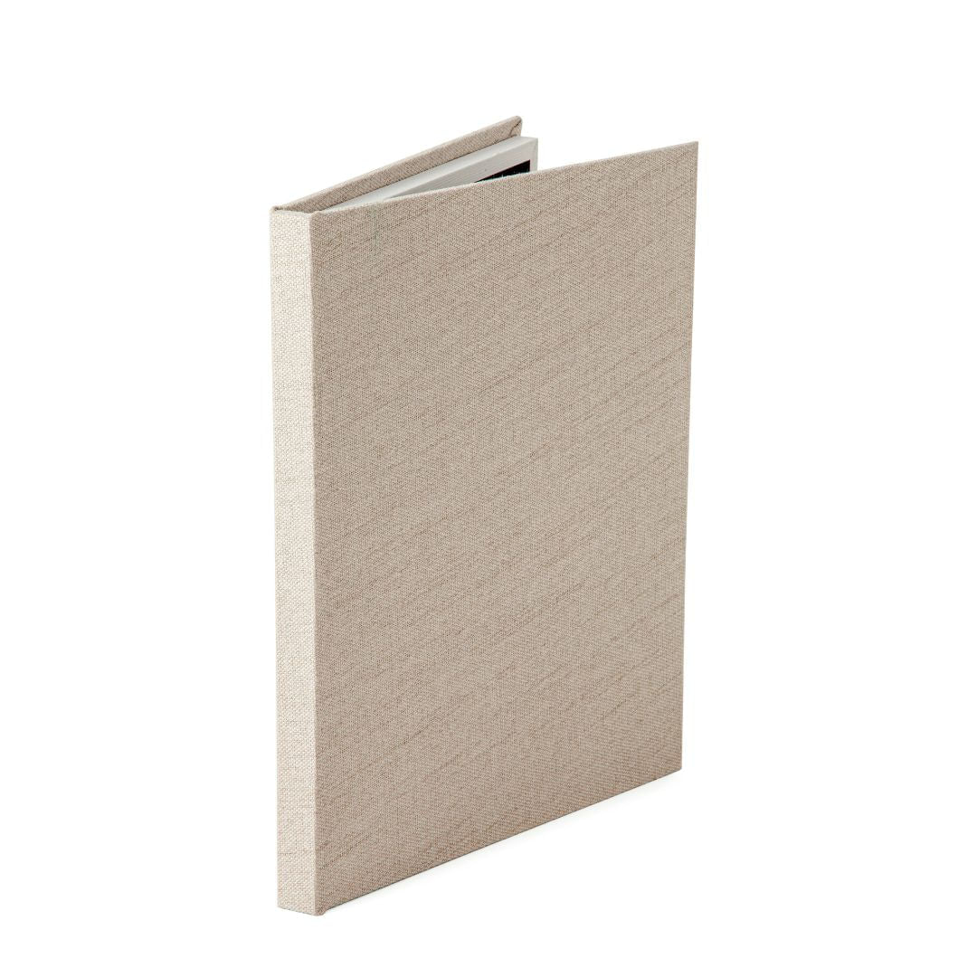 Livro Caixa de Mdf em Linho Bege 33cm x 26cm