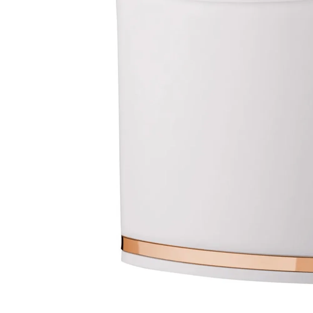 Lixeira 2,5 Litros Branca Com Faixa Rose Gold - Image 5