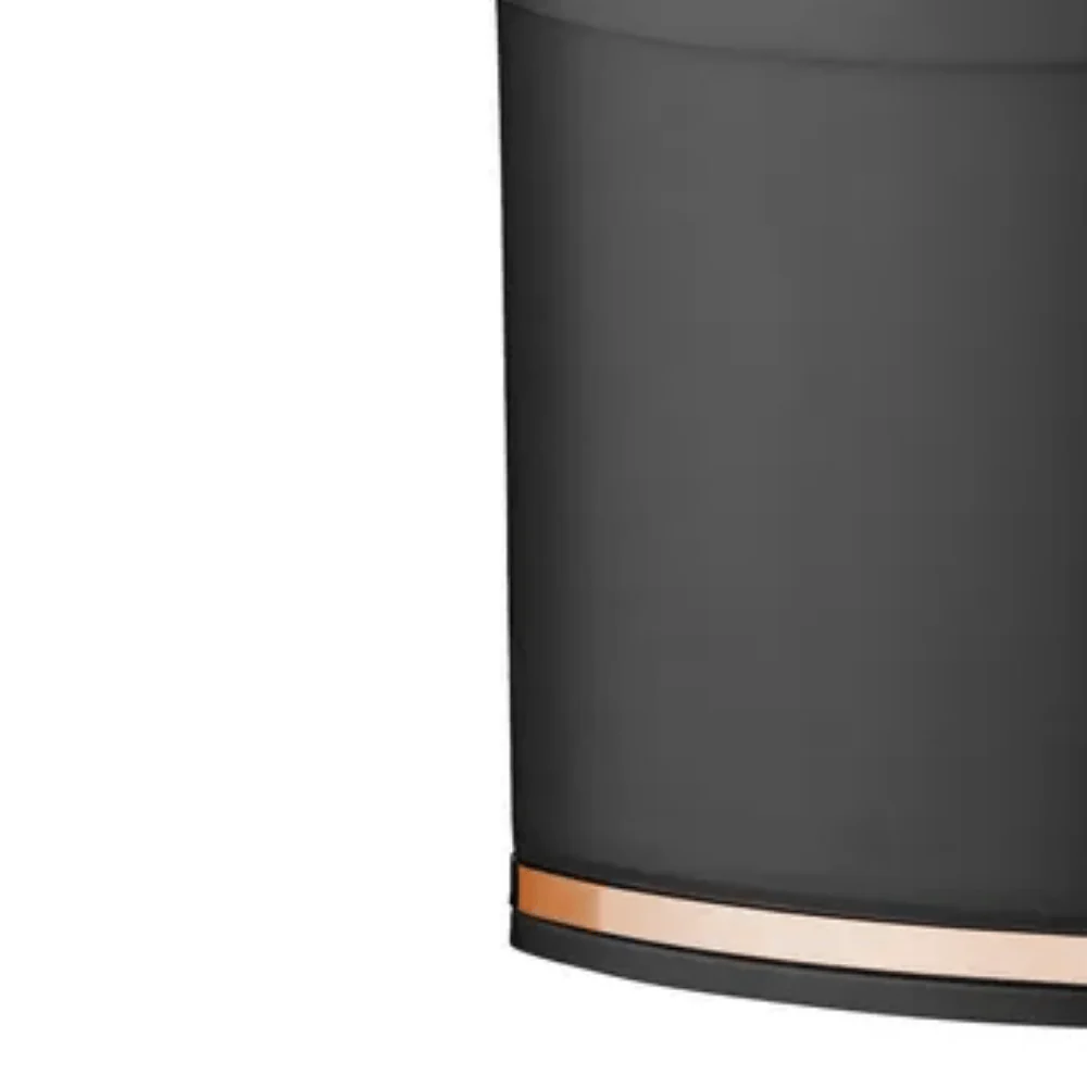 Lixeira 2,5 Litros Preta Com Faixa Rose Gold - Image 3