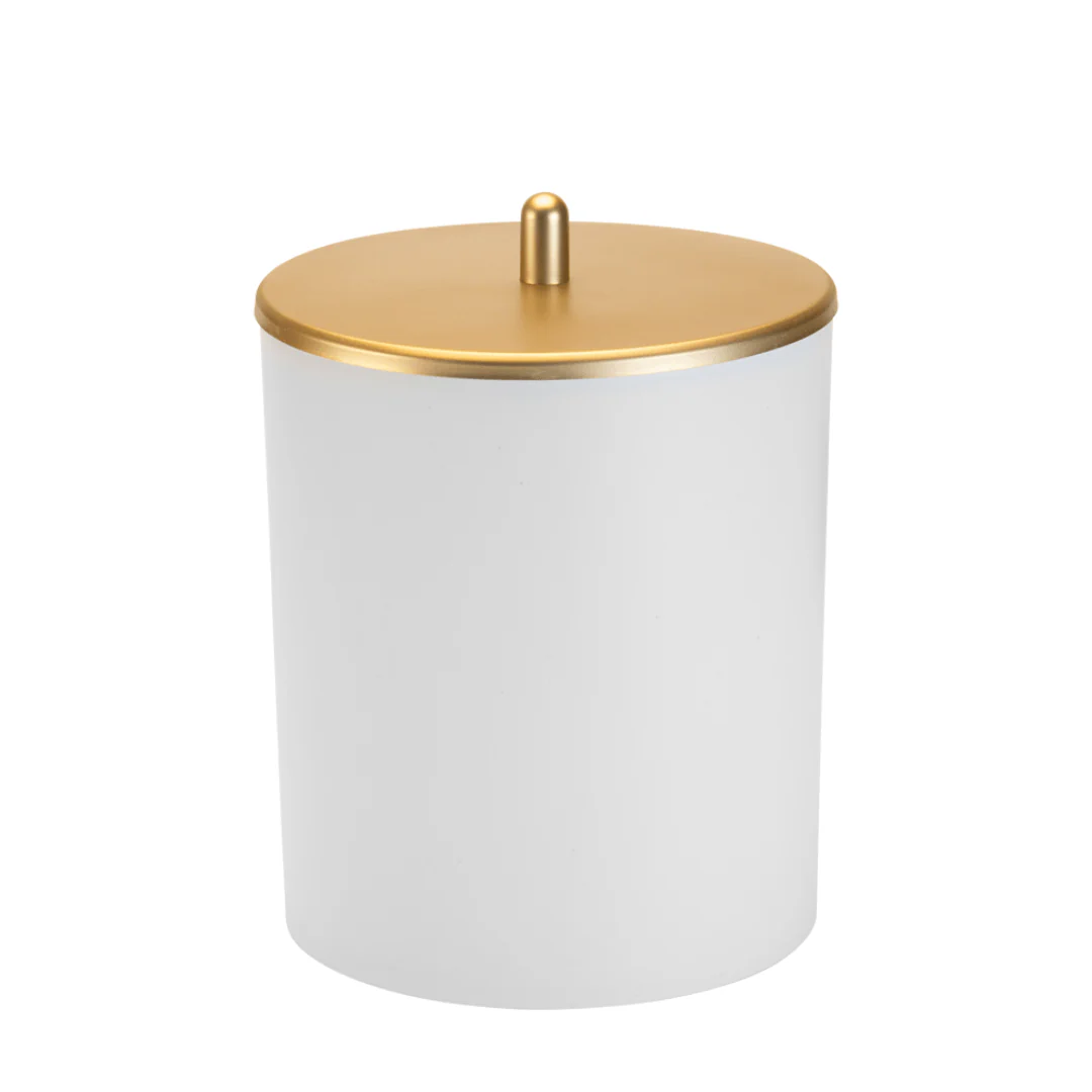 Lixeira Branca com Tampa Dourado Fosco 5 Litros - Image 3