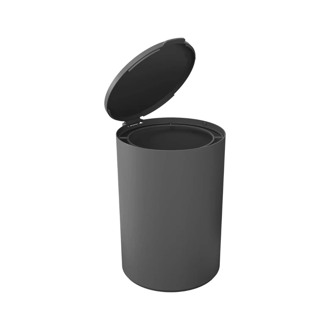 Lixeira com Aro Interno Serene Chumbo 5 Litros - Image 3