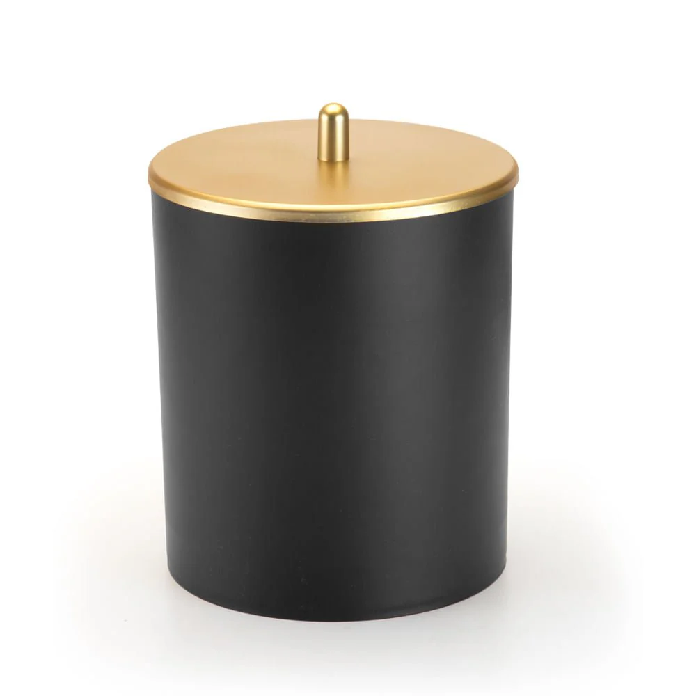 Lixeira Com Tampa 5 Litros Preto Com Dourado Fosco - Image 4
