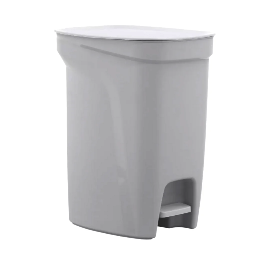 Lixeira Compact Cinza com Pedal Tramontina - 10 Litros
