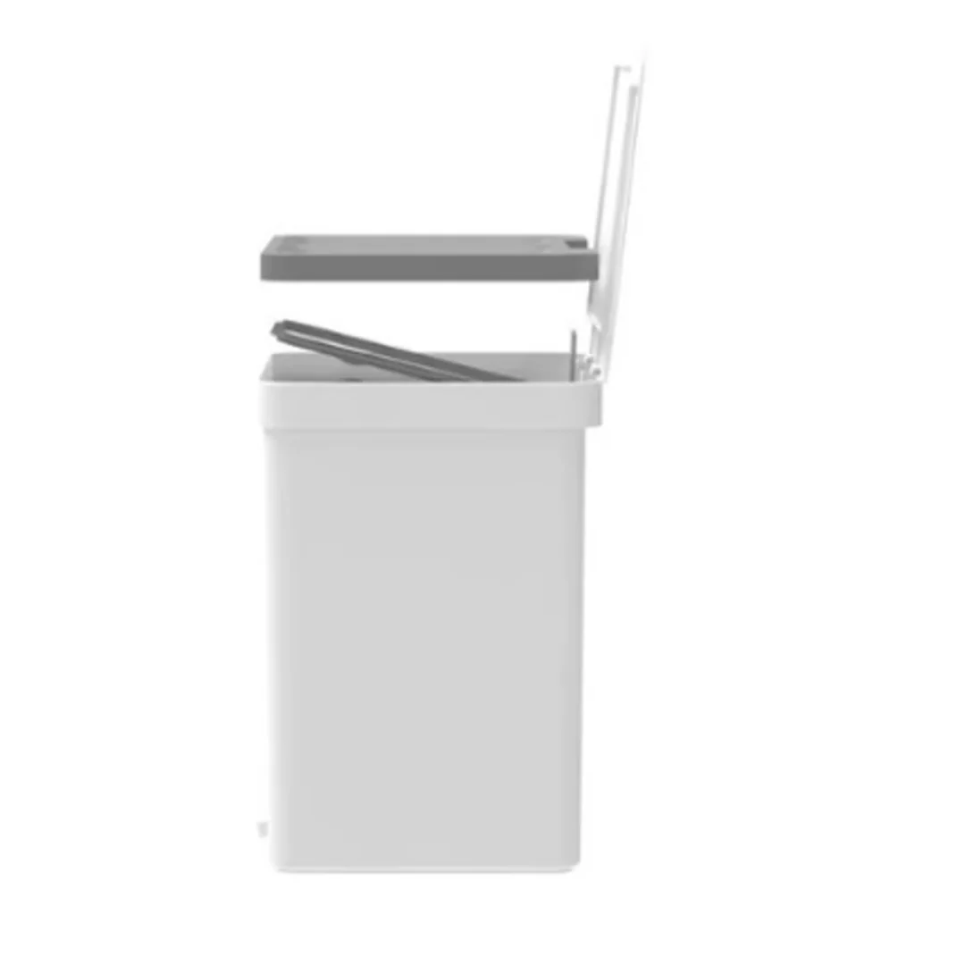 Lixeira de Pedal Trium Duplo Compartimento Branco 20 Litros - Image 8