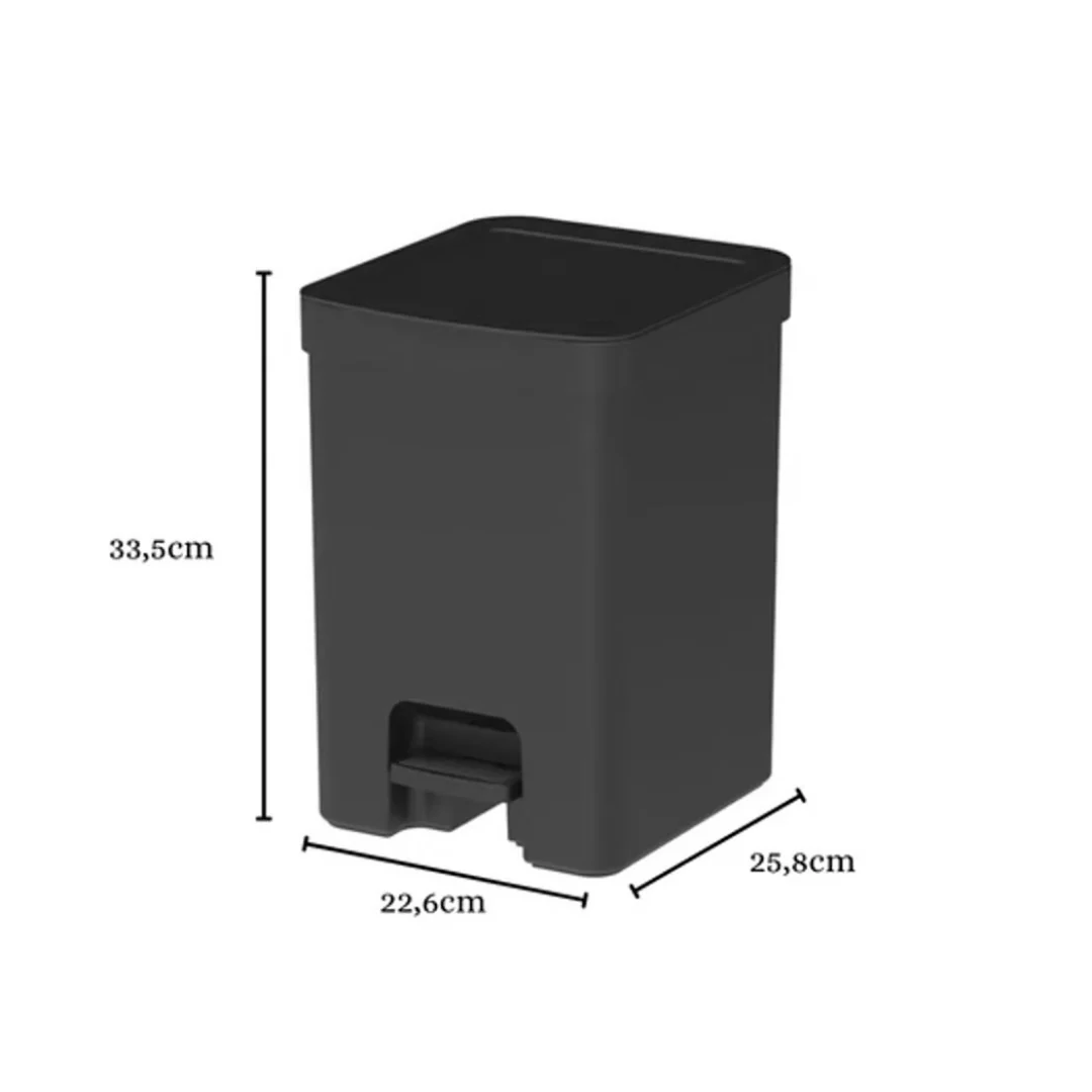 Lixeira de Pedal Trium Preto 12 Litros - Image 9