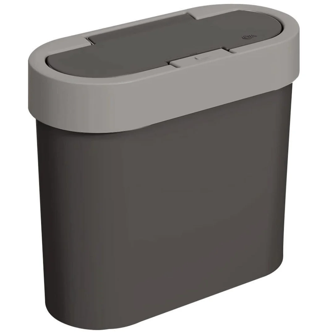 Lixeira Flat Chumbo 2,8 Litros
