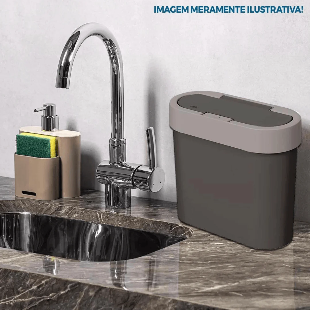 Lixeira Flat Chumbo 2,8 Litros - Image 2