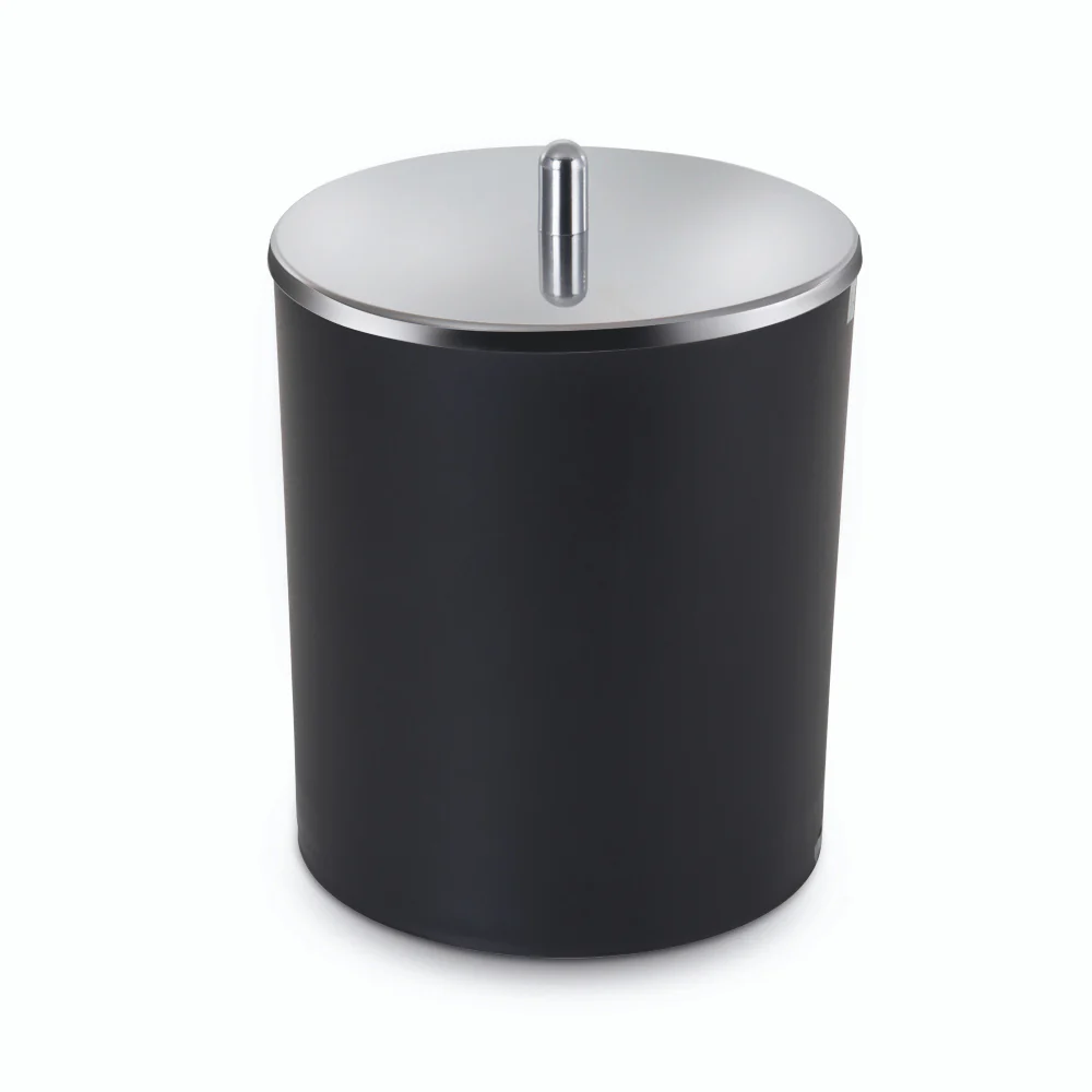 Lixeira Preta 5 Litros Com Tampa Inox - Image 3
