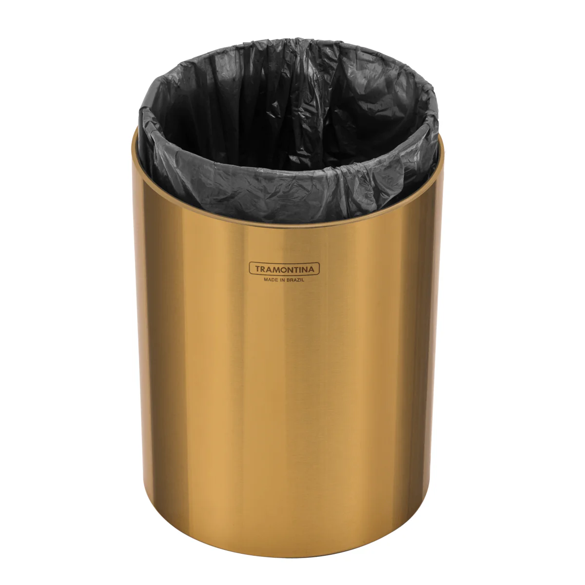 Lixeira Dourada Luxo 100% Aço Inox 5 Litros Tramontina - Image 2