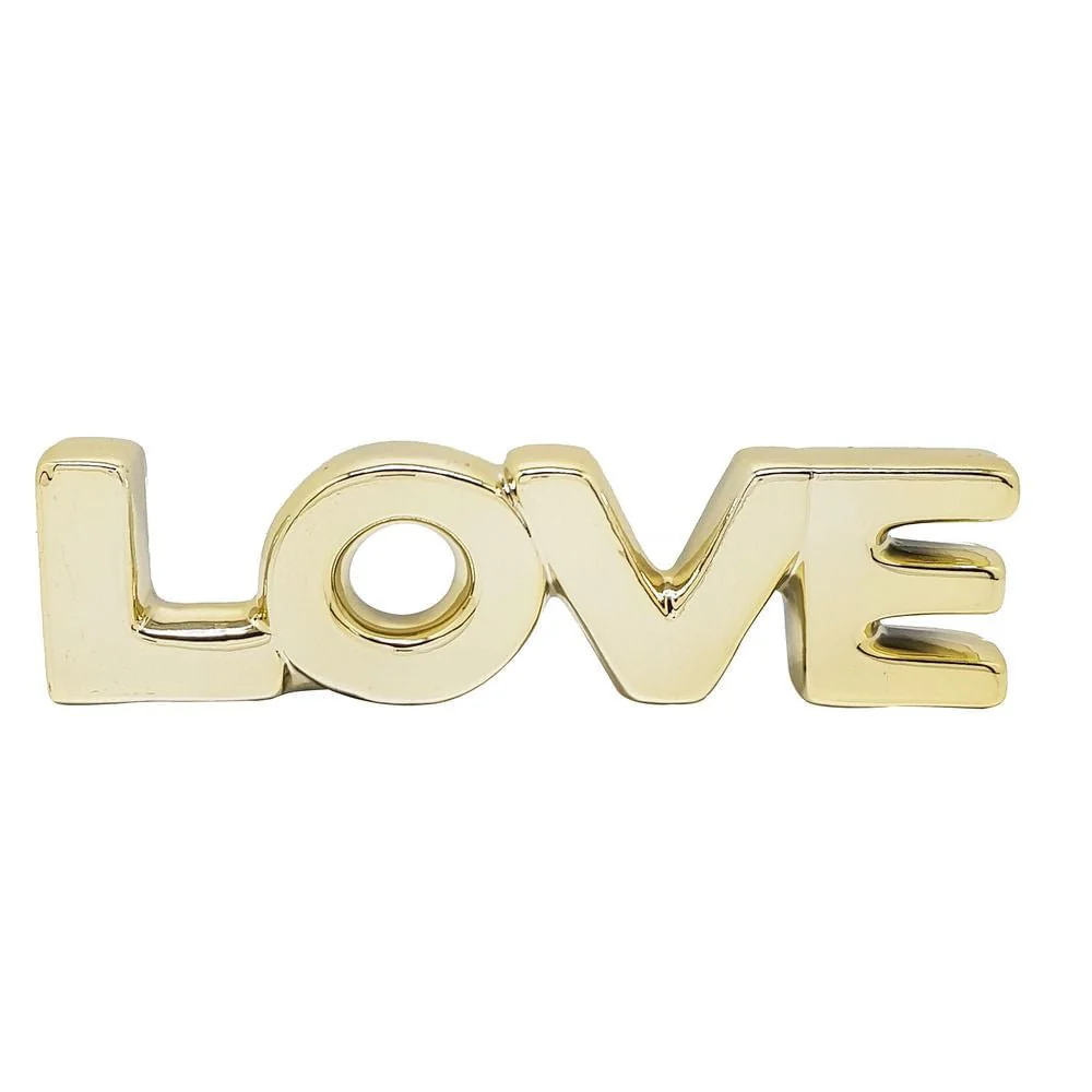 Love em Porcelana Dourado 21cm - Image 4