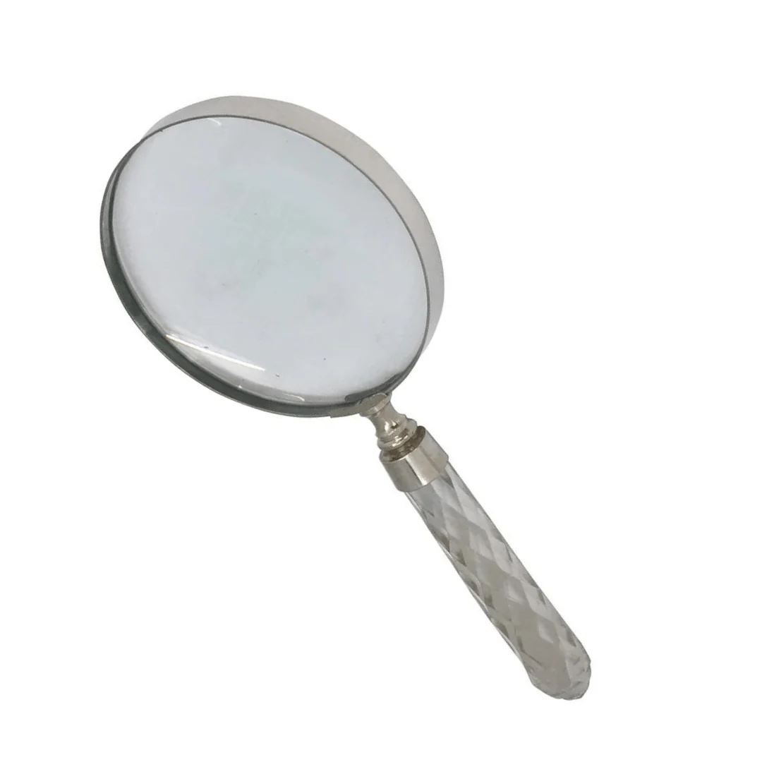 Lupa de Aumento em Vidro Transparente 22,5cm