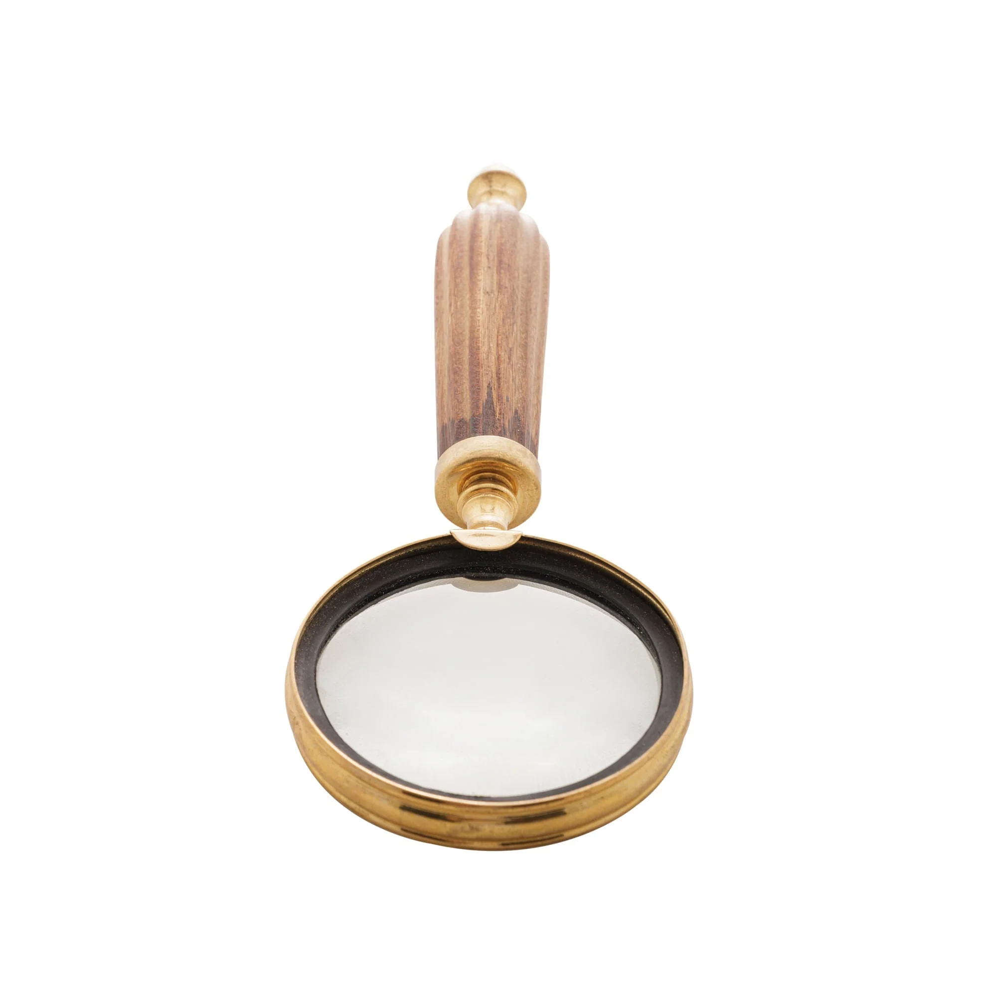 Lupa Decorativa Metal e Madeira Dourada 20cm - Image 3