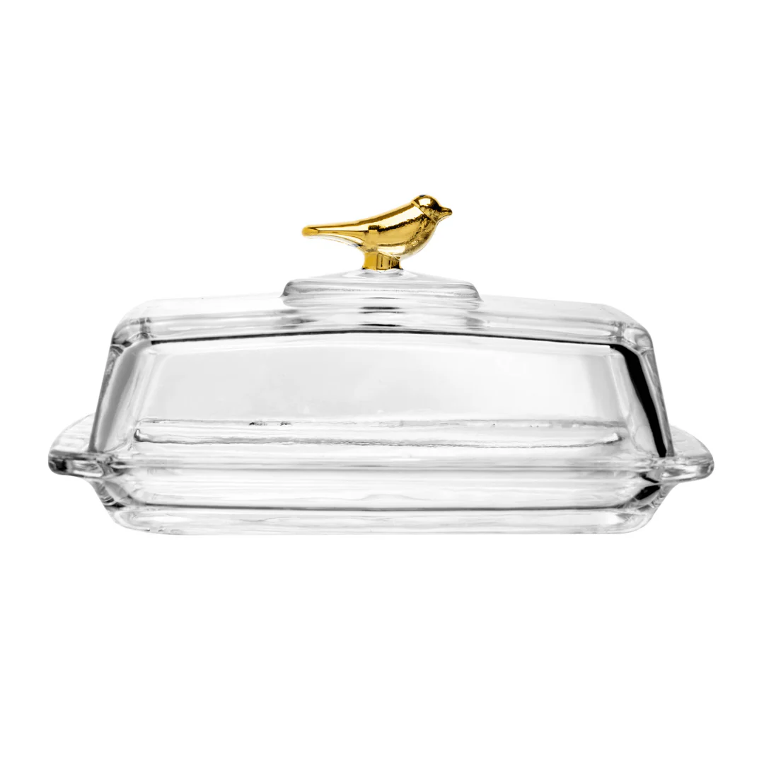 Manteigueira com Tampa de Cristal Ecológico Golden Bird 18cm - Image 10