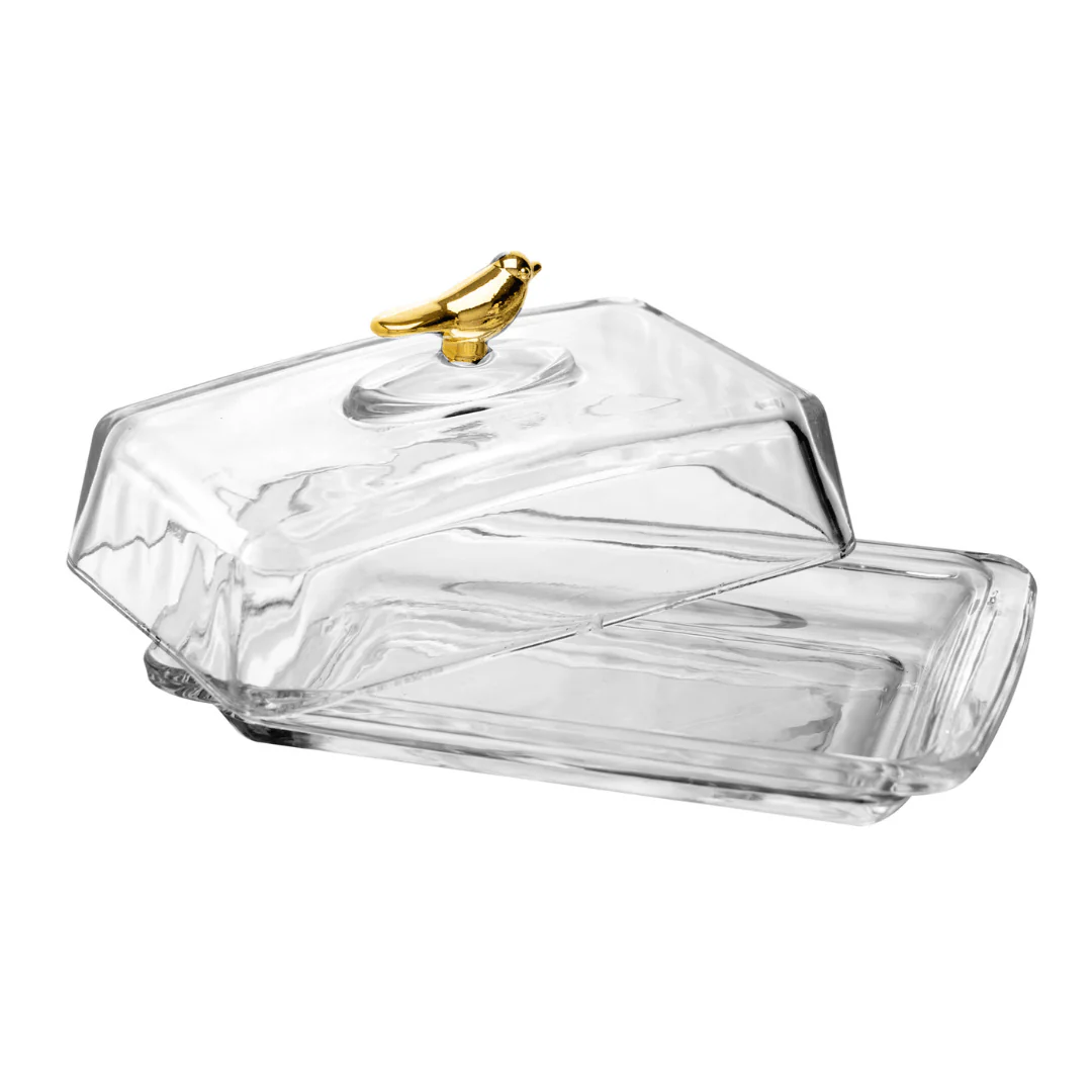 Manteigueira com Tampa de Cristal Ecológico Golden Bird 18cm - Image 9