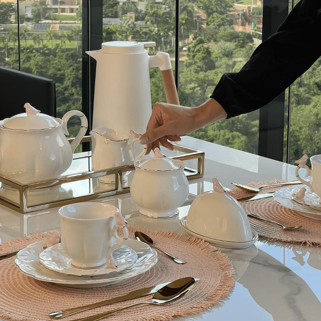 Açucareiro em Porcelana Birds Branco 300ml - Image 6