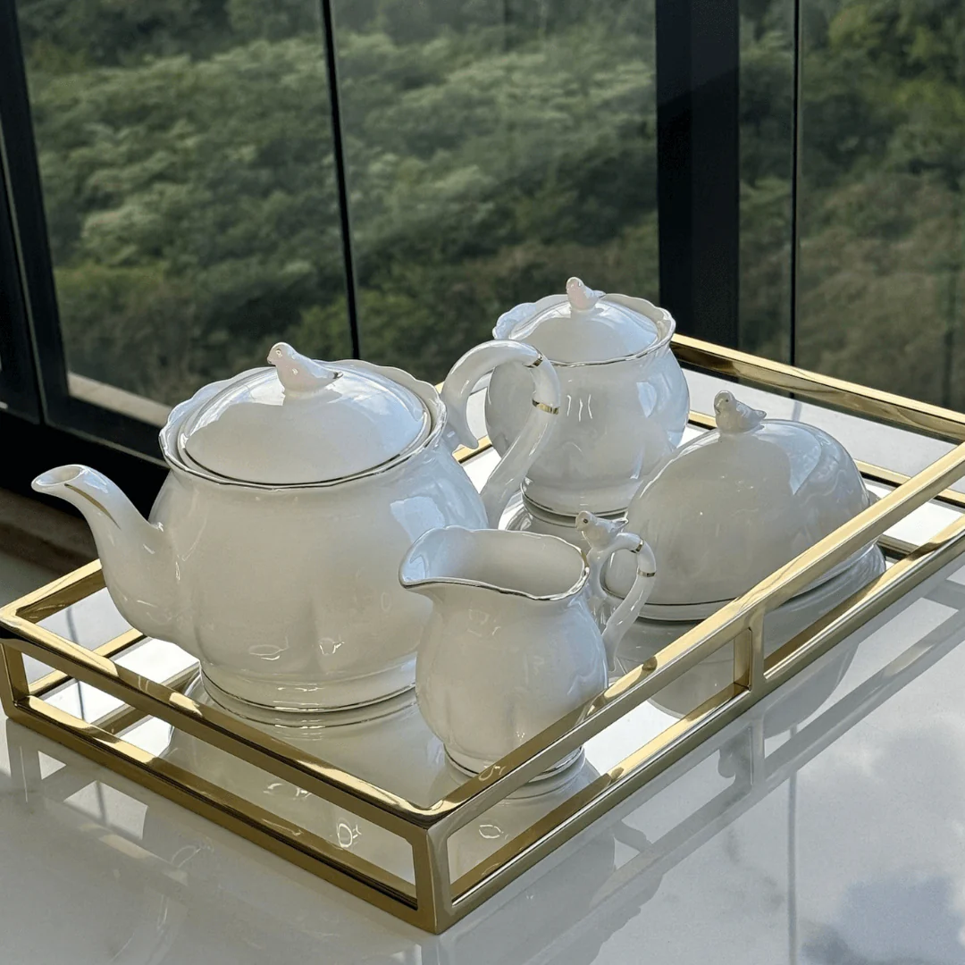 Açucareiro em Porcelana Birds Branco 300ml - Image 7