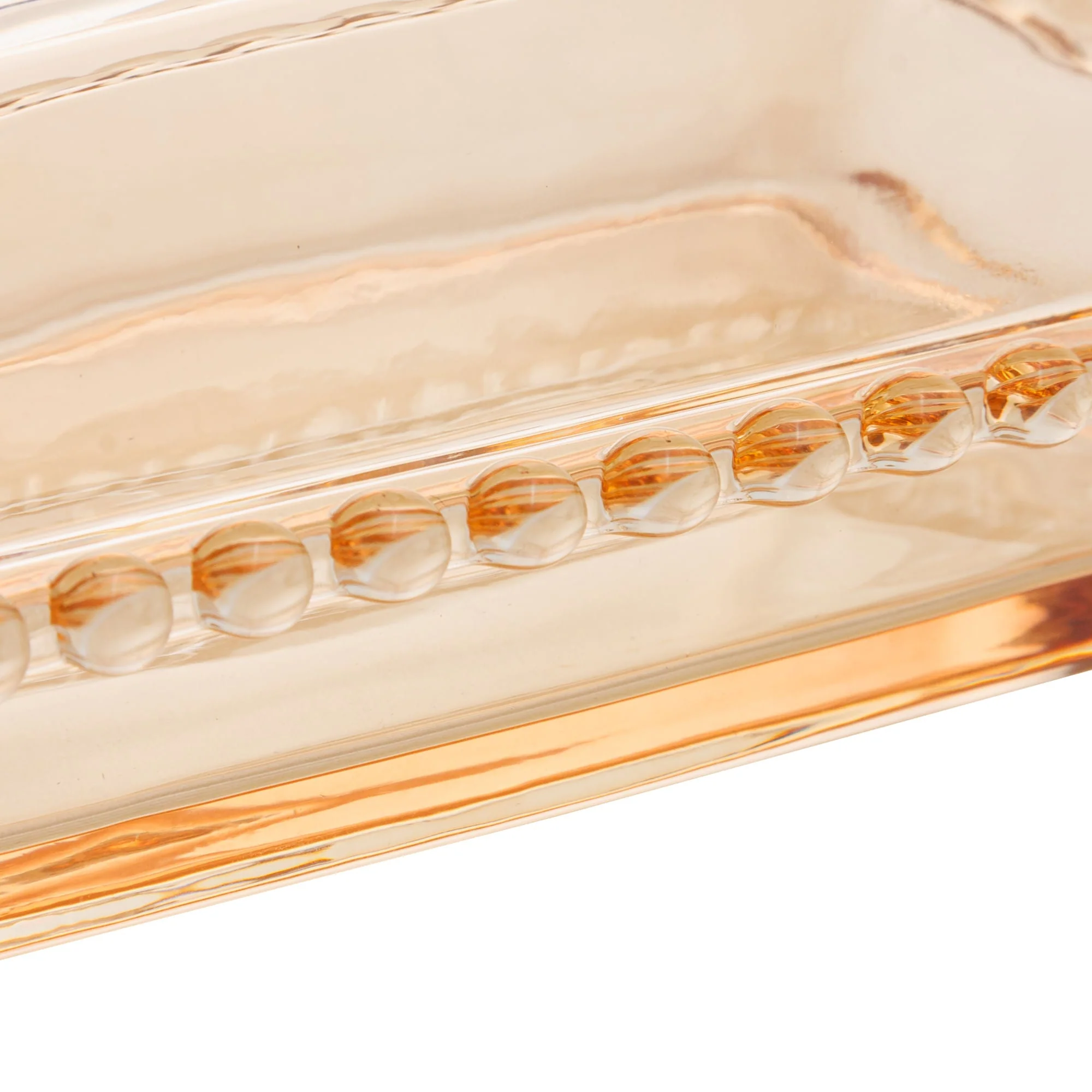 Manteigueira com Tampa Pearl Cristal de Chumbo Âmbar 17cm - Image 8
