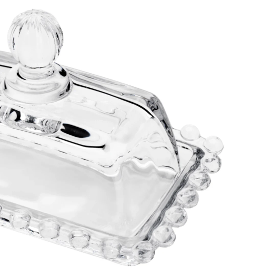 Manteigueira Cristal de Chumbo Pearl Bolinha - 14cm - Image 3