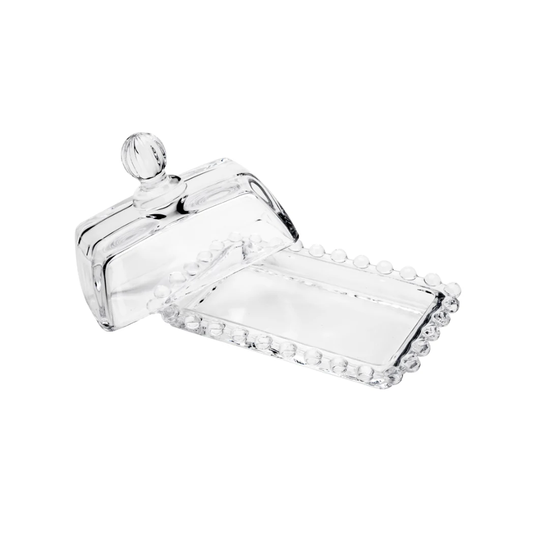 Manteigueira Cristal de Chumbo Pearl Bolinha - 14cm - Image 4