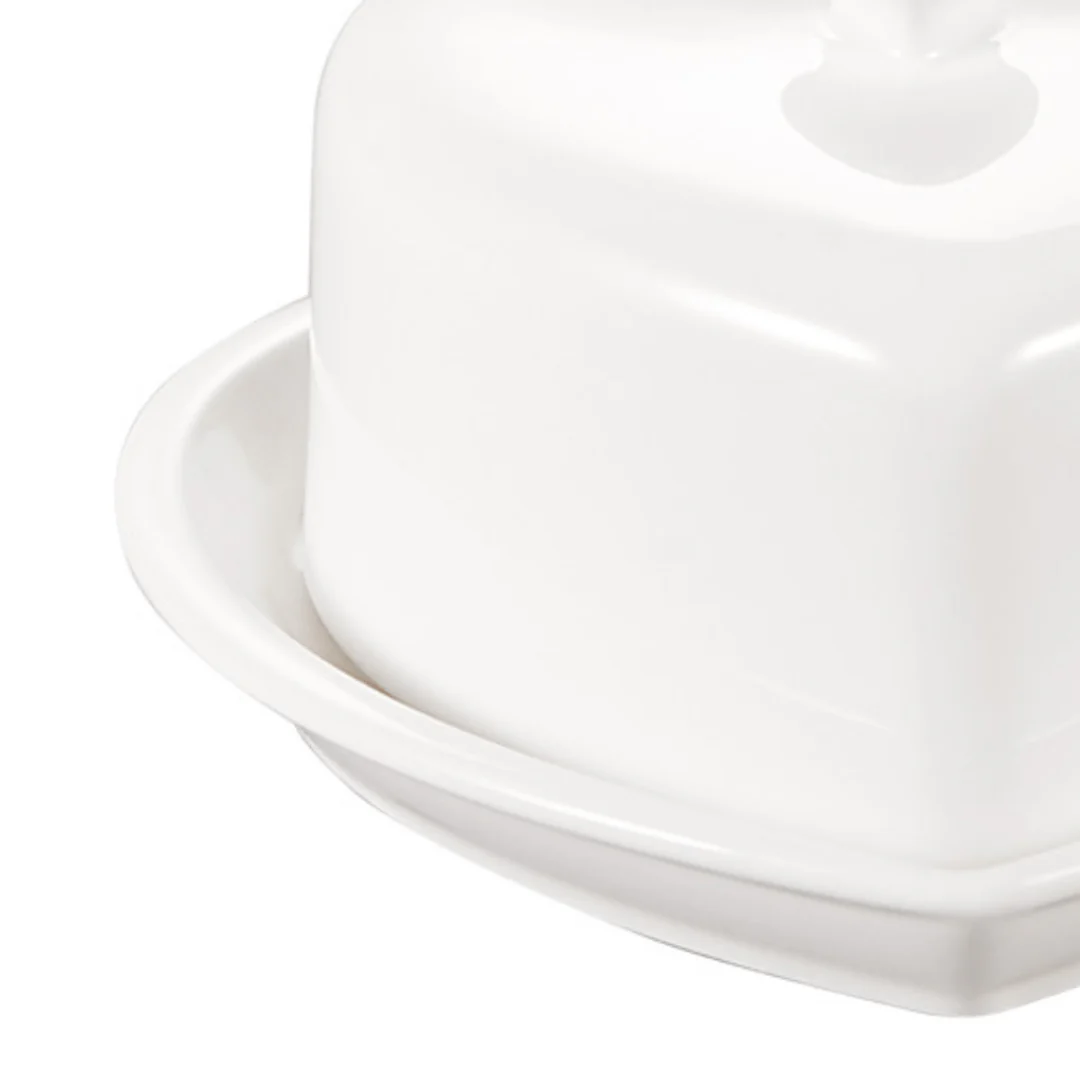 Manteigueira de Porcelana Heart Coração Branca 14cm - Image 2