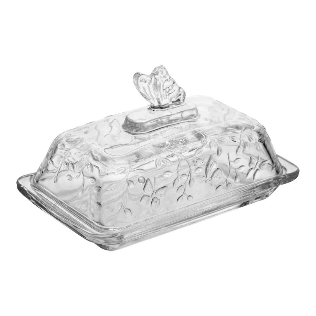Manteigueira em Cristal com Tampa New Butterfly 18cm - Image 3