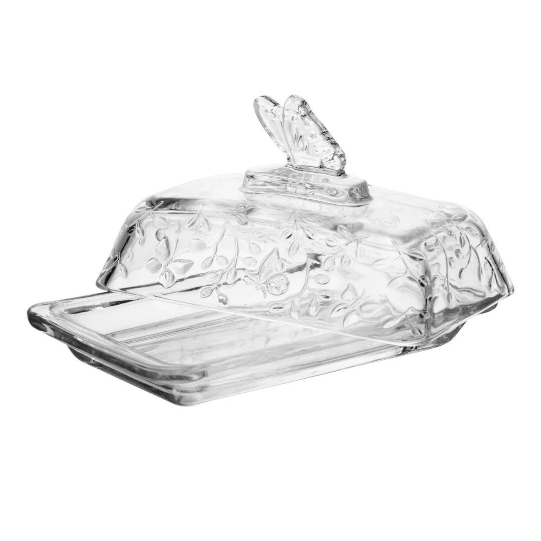 Manteigueira em Cristal com Tampa New Butterfly 18cm - Image 4