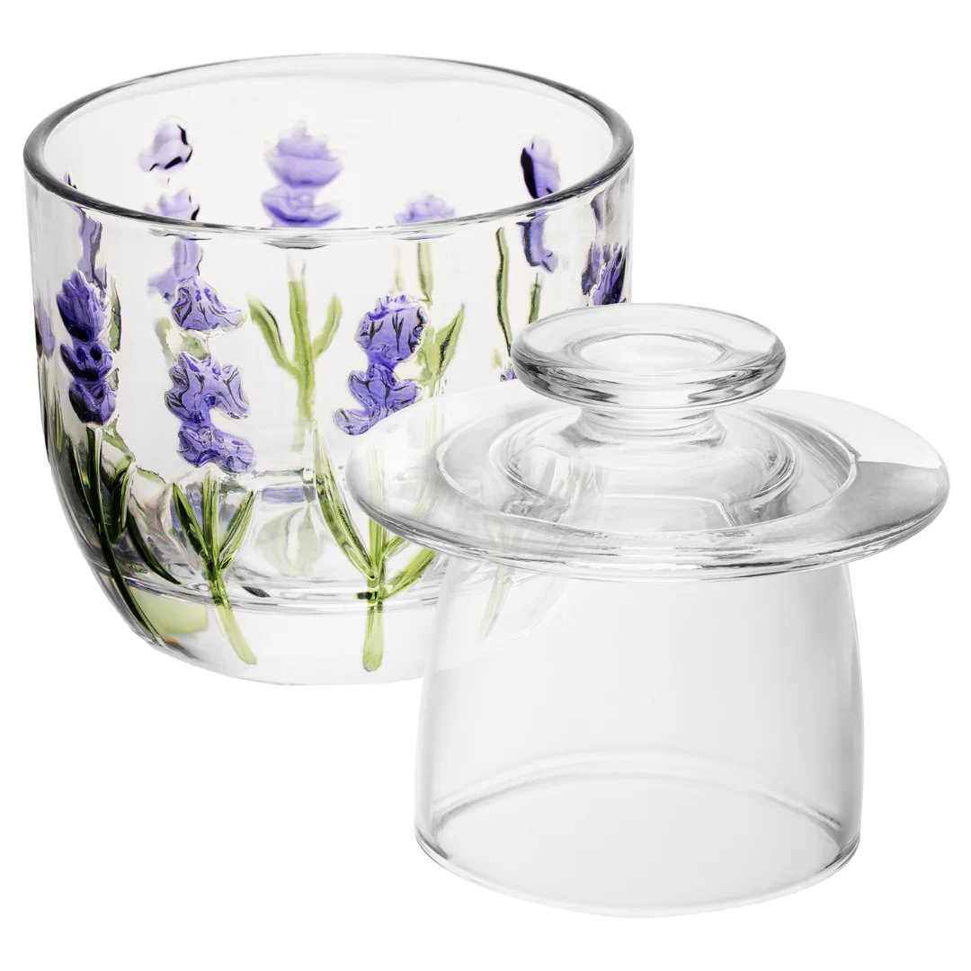 Manteigueira Francesa de Cristal Lavanda 9,5cm - Image 7