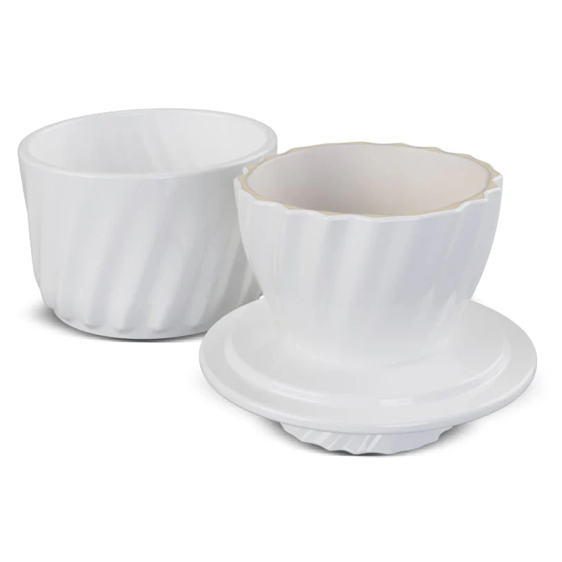 Manteigueira Francesa Twist em Cerâmica Branca 250g - Image 4