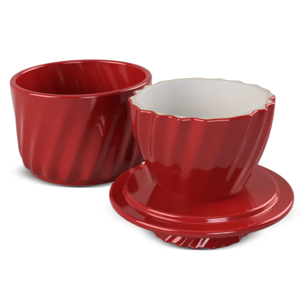 Manteigueira Francesa Twist em Cerâmica Vermelha 250g - Image 3