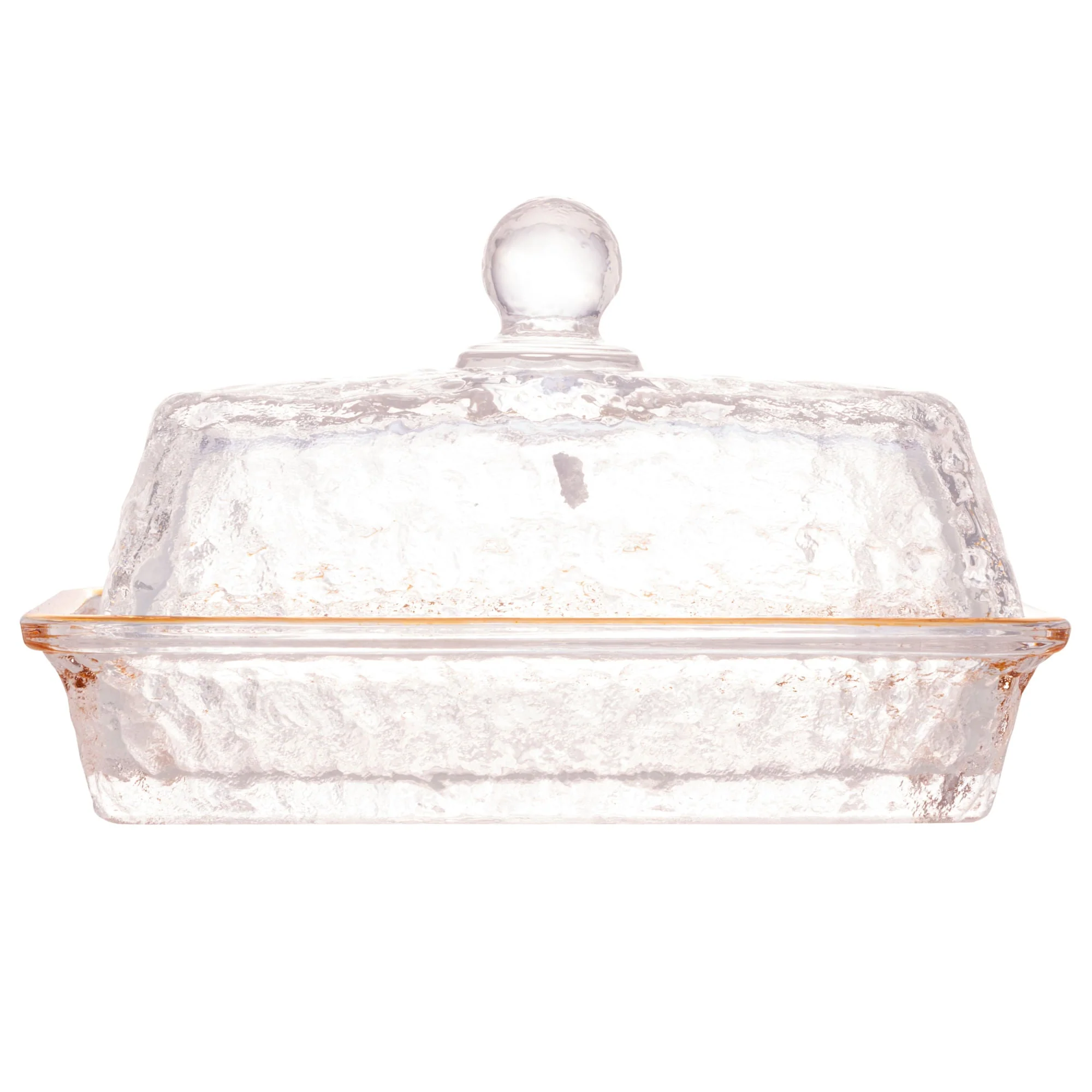 Manteigueira Petra Cristal Ecológico e Fio de Ouro com Tampa 17cm - Image 15