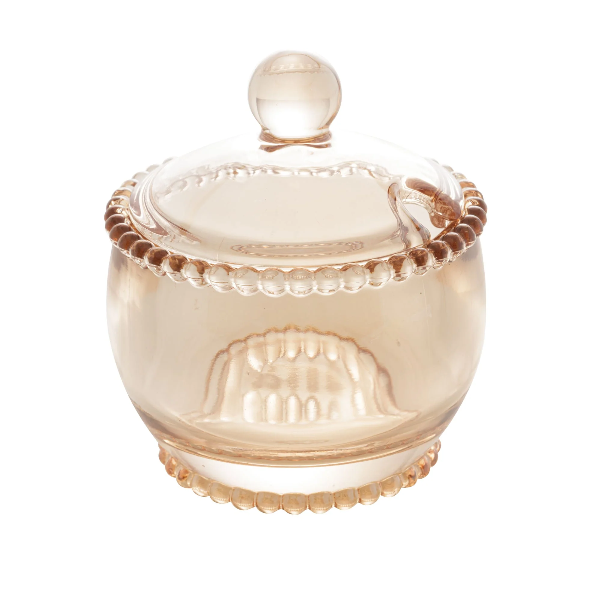 Meleira Cristal de Chumbo com Colher Pearl Âmbar 9,4cm - Image 7