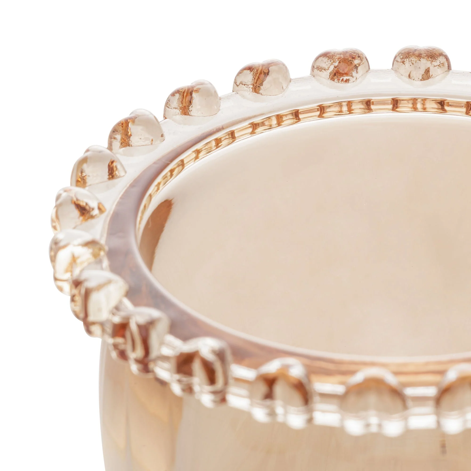 Meleira Cristal de Chumbo com Pegador Coração Âmbar Metalizado 12cm - Image 10