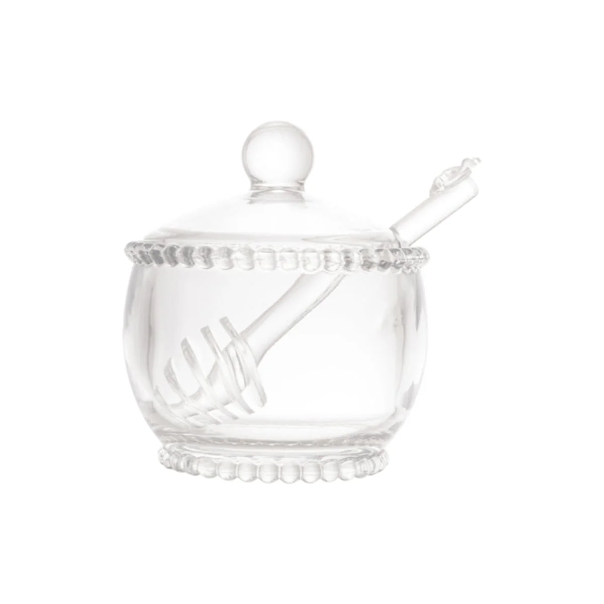Meleira de Cristal Chumbo com Colher Abelha Bolinha Pearl 10cm - Image 12