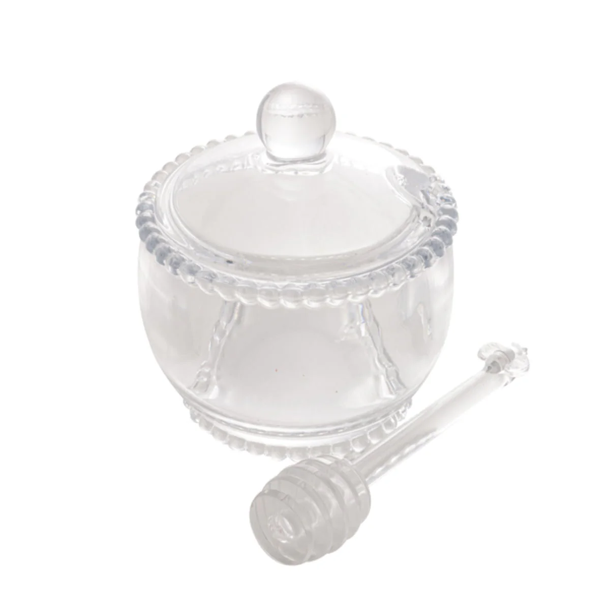 Meleira de Cristal Chumbo com Colher Abelha Bolinha Pearl 10cm - Image 13