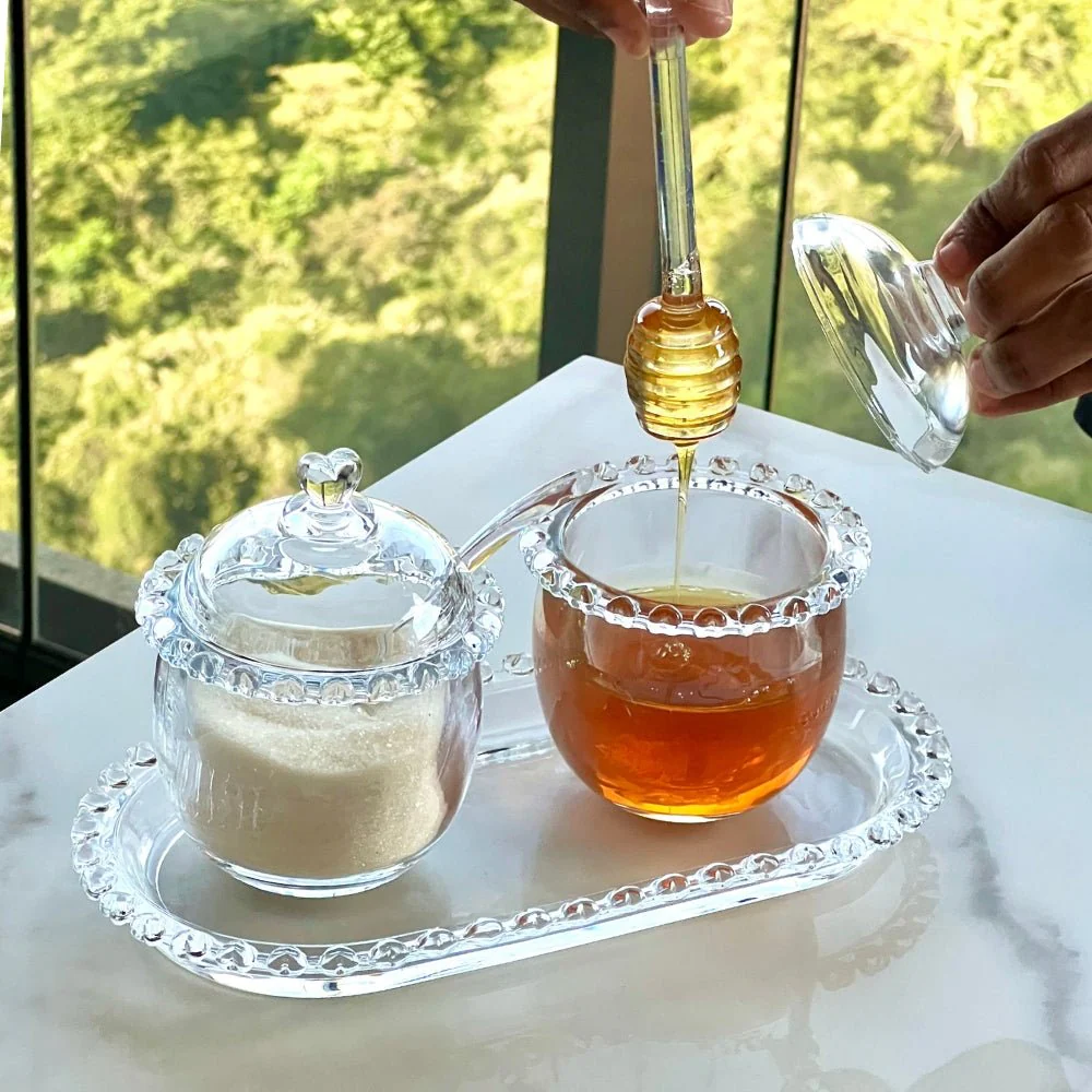Meleira de Cristal Chumbo com Pegador e Detalhes em Formato de Coração - Image 6
