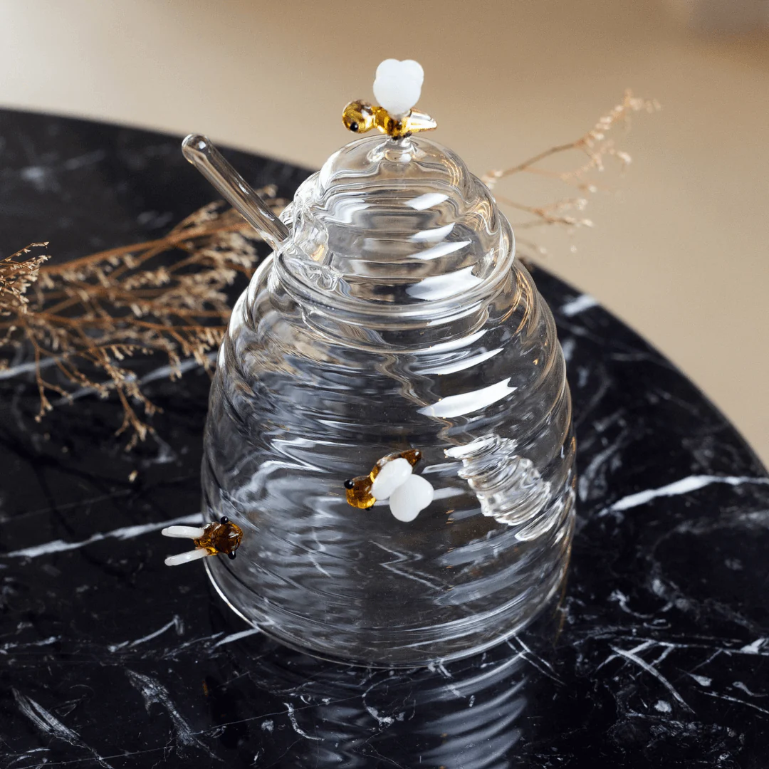 Meleira de Vidro Borossilicato com Pegador Lovely Bee Abelha 500ml - Image 4