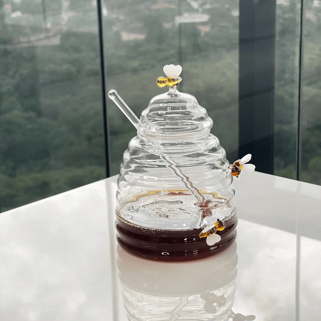 Meleira de Vidro Borossilicato com Pegador Lovely Bee Abelha 500ml - Image 6