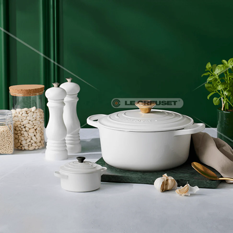 Mini Cocotte Caçarola Cerâmica Branca Le Creuset - 14 cm - Image 7
