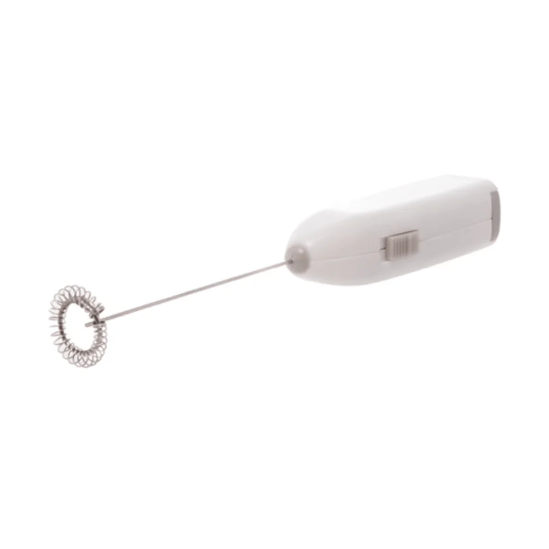 Mini Mixer Elétrico para Bebidas em Aço Inox e Plástico Branco - Image 4