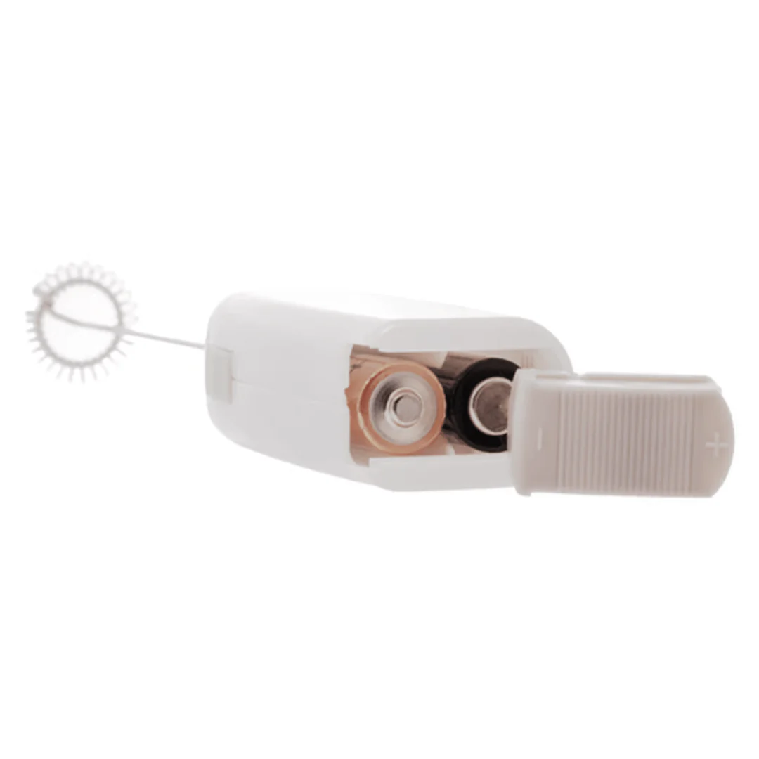 Mini Mixer Elétrico para Bebidas em Aço Inox e Plástico Branco - Image 5