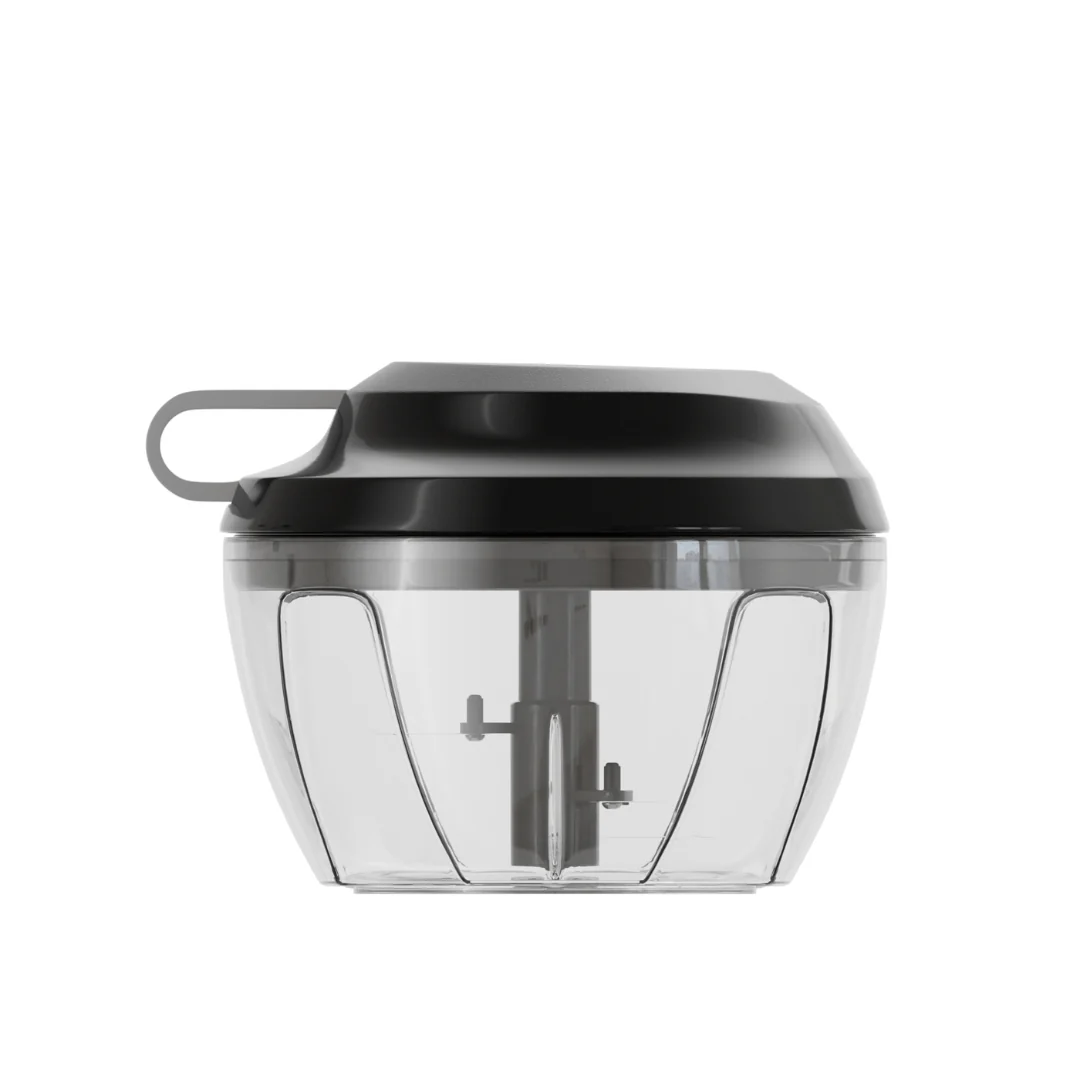 Mini Processador de Alimentos Manual Preto e Cinza 500ml - Image 8