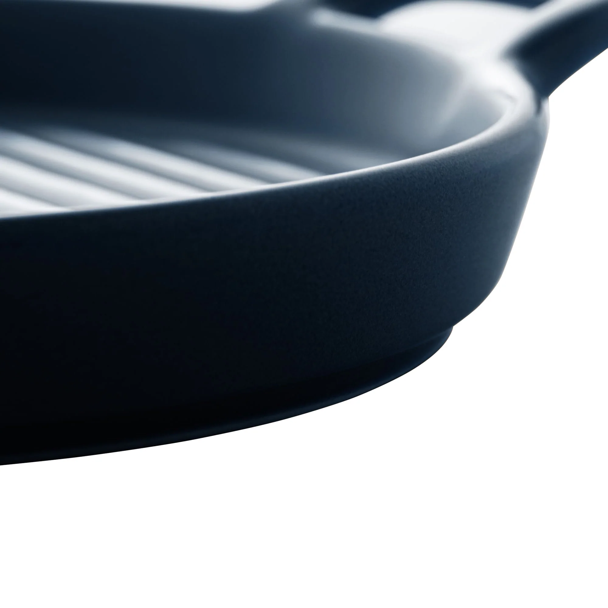 Mini Travessa Grill Redonda Porcelana Nordica Azul Marinho Matt - 20cm - Image 3
