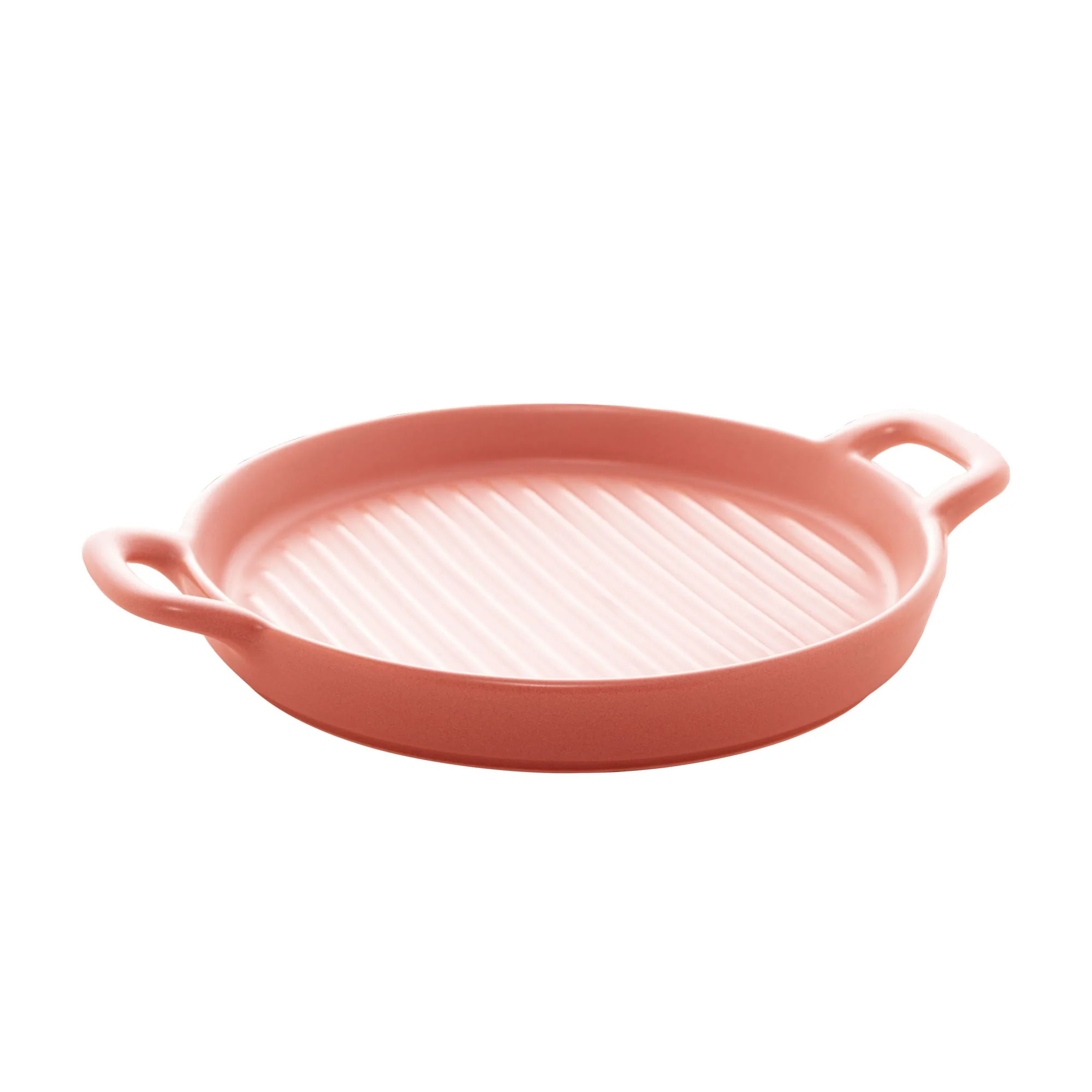 Mini Travessa Grill Redonda Porcelana Nordica Rosa Matt - 20 cm
