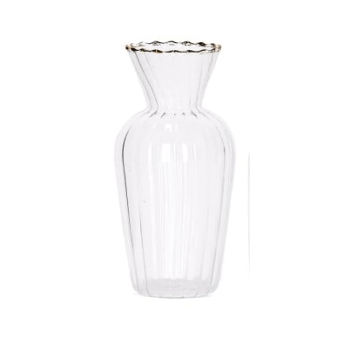 Mini Vaso com Borda Dourada G 15cm - Image 7