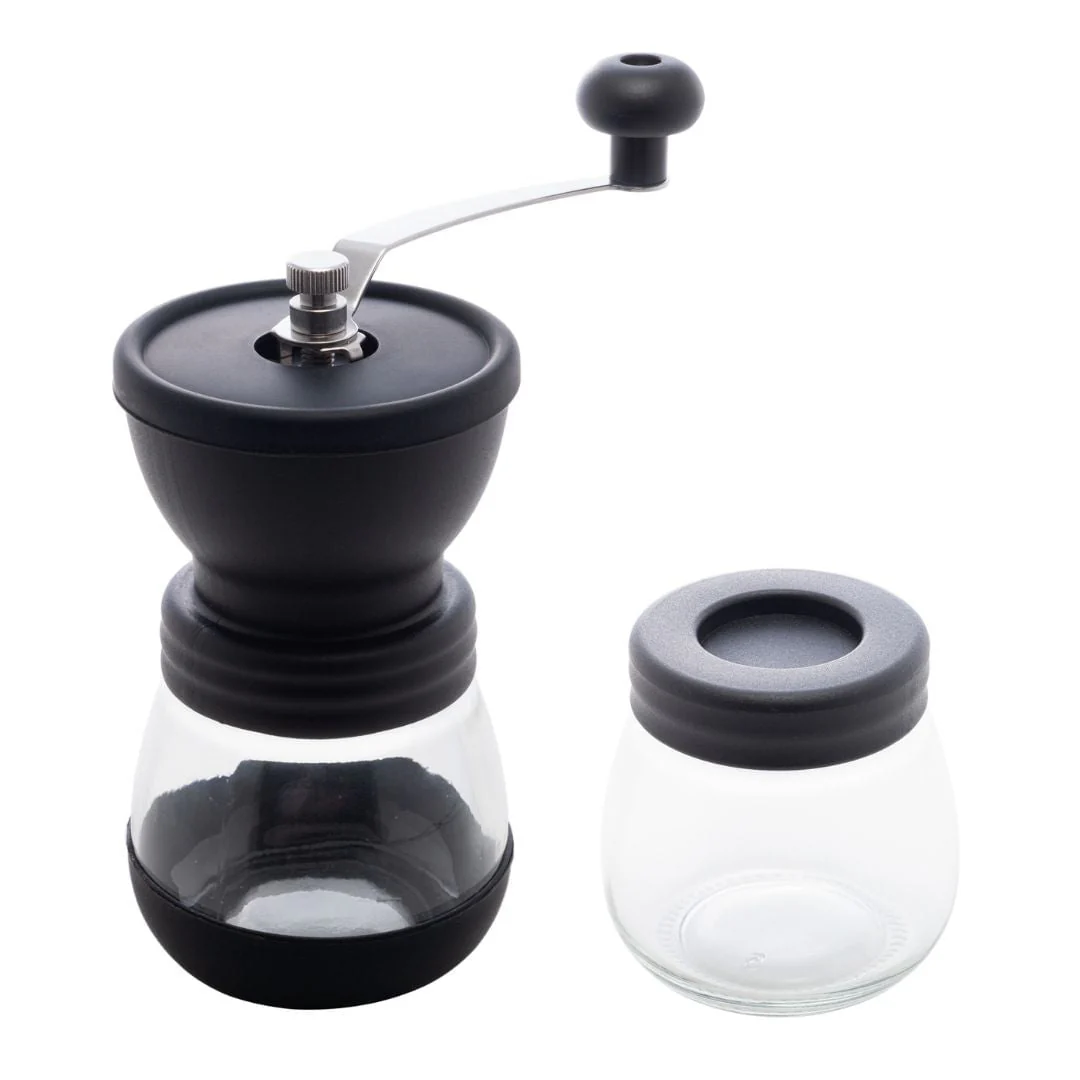 Moedor de Café Manual em Aço Inox com Pote de Vidro Preto 20cm - Image 6