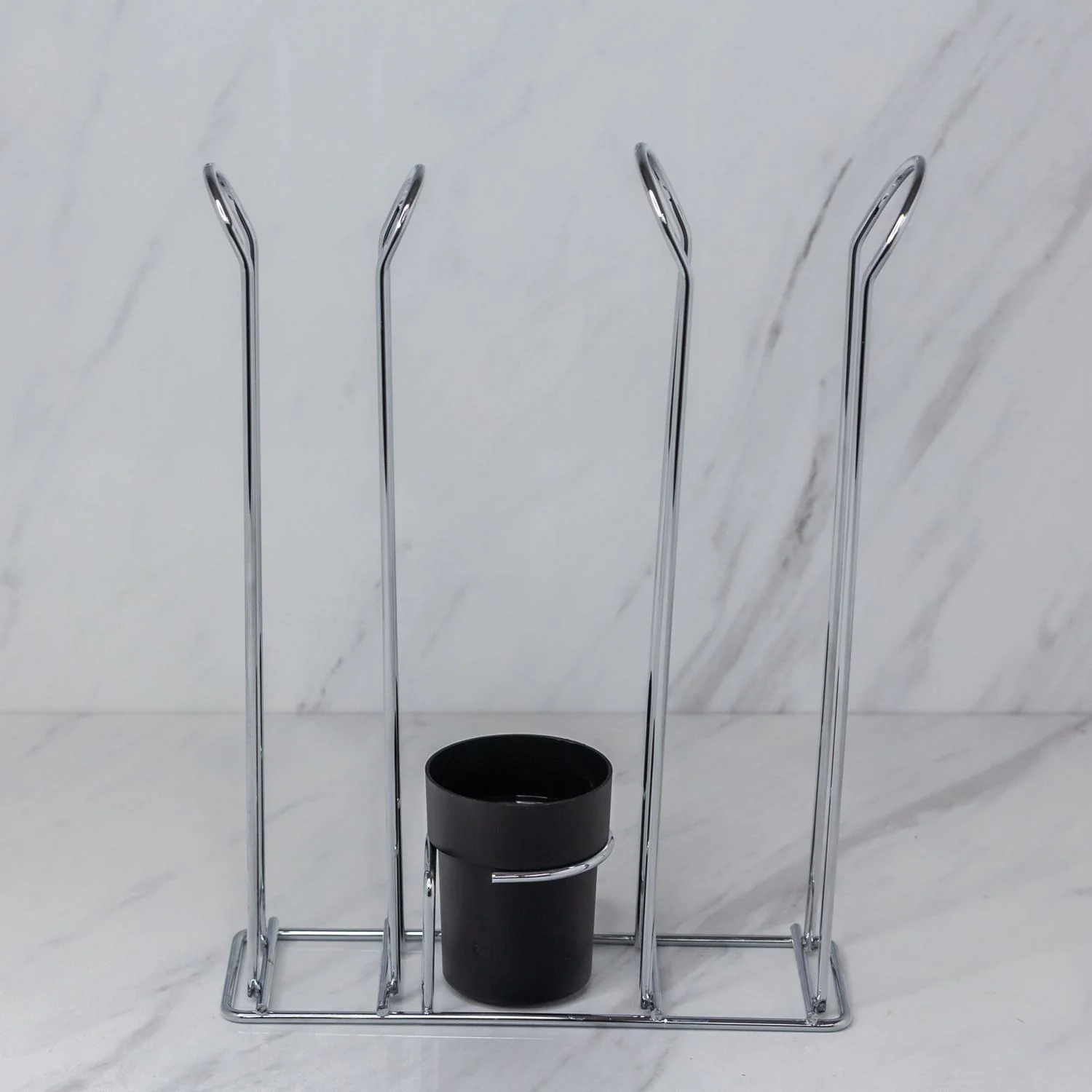 Organizador Copos Descartaveis 50/80ml, 200ml e Mexedor Preto e Cromado - Image 4